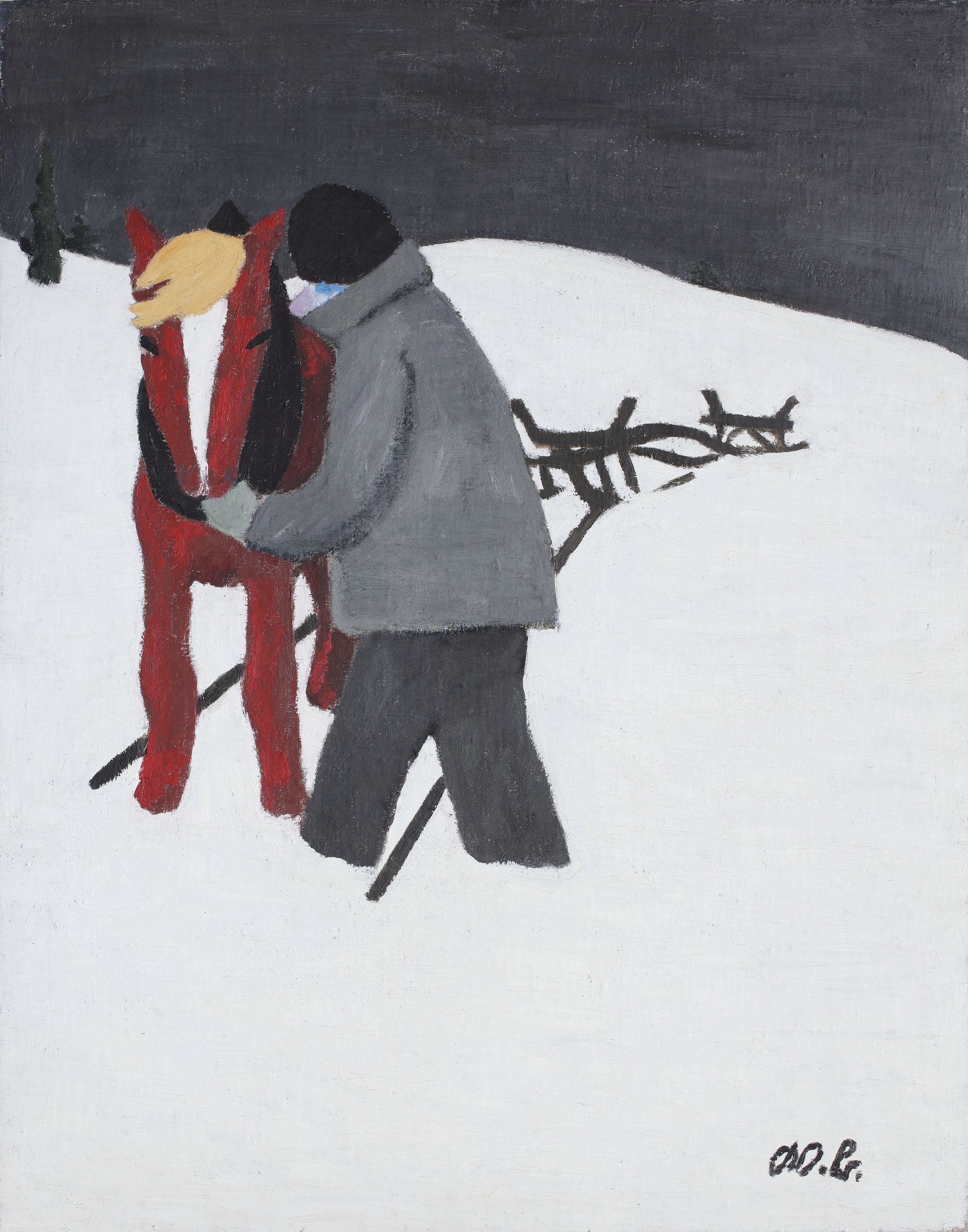 Man with Horse and Sleigh