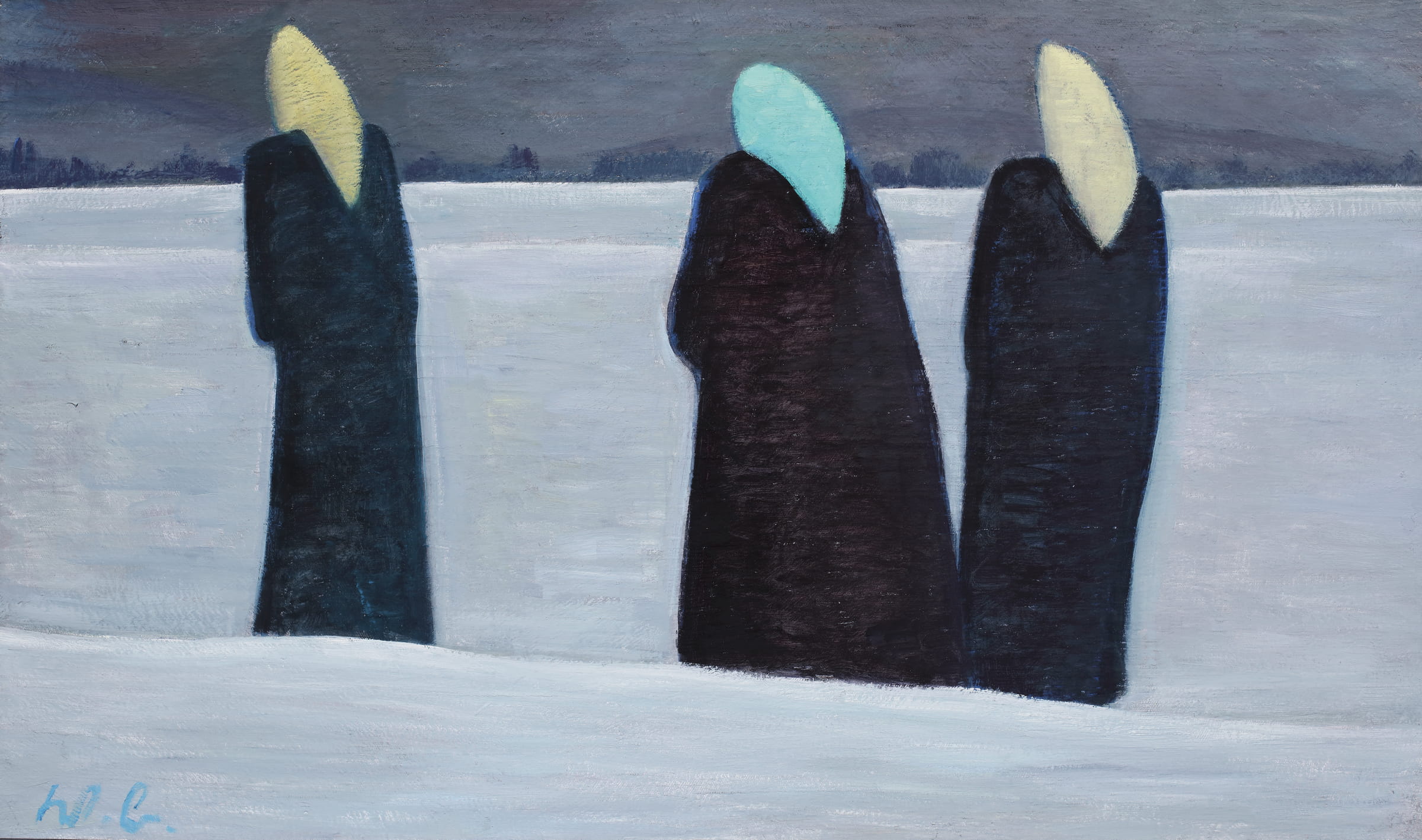 Three Women Walking on St. Lucy’s Day